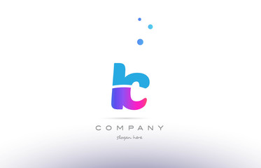 ic i c  pink blue white modern alphabet letter logo icon template