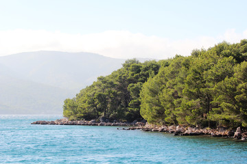 Obraz premium A promenade in Starigrad at Hvar island, Croatia