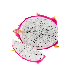 Dragon fruit isolated on white background.