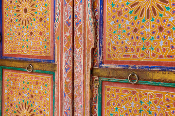 dtail de porte marocaine colorée