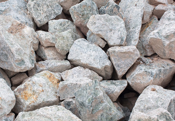Soft focused picture of Pile of  Rock stones. Abstract natural background texture