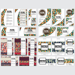 Low Poly Flyer style background Design Template