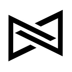latter M black color logo vector