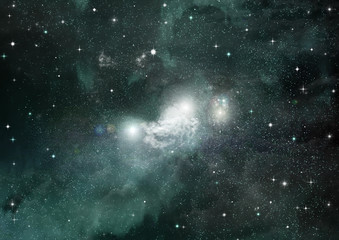 galaxy in a free space