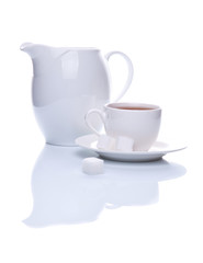 White porcelain on white background