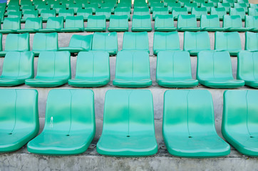 Rows of sport stadium seats