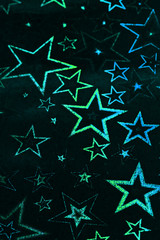 Holographic Stars on Black Background