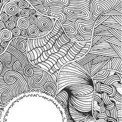 Sketchy vector hand drawn doodles, zen tangle, zen art patterns