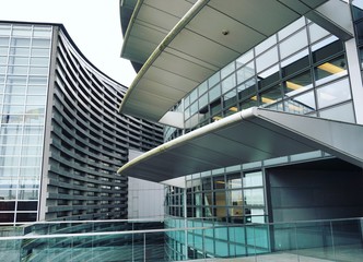 futuristische Architektur, Europa Parlament Straßburg, Frankreich 