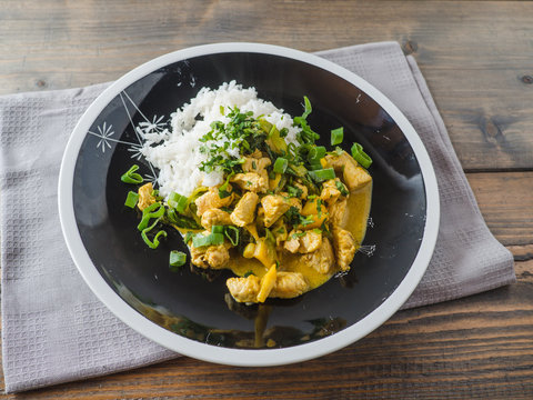 Delicious turkey mango curry