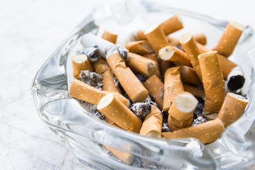Butts in the ashtray