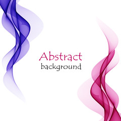 Abstract background with blue and pink waves