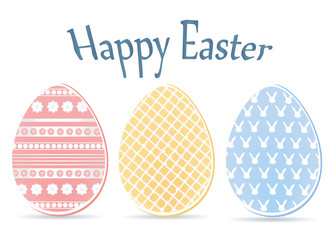 Easter red eggs with a pattern. Greeting card for the holiday. Free space for text