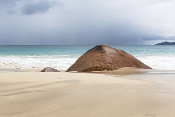 Tropical beach view at Anse Lazio, Seychelles