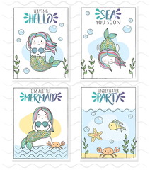 mermaids and underwater sea life creatures