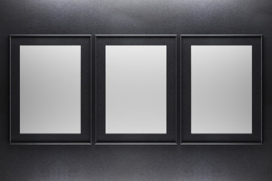 Three blank frames