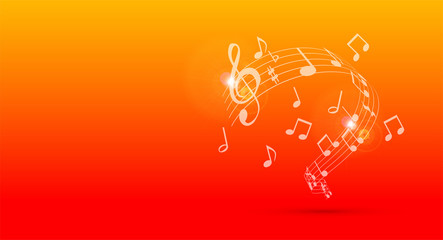 Fototapeta premium note, note musicali, pentagramma, musica