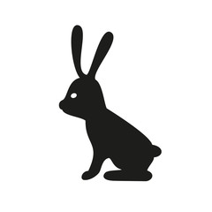 Rabbit icon on the white background.
