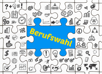 Berufswahl / Puzzle mit Symbole