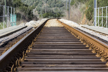 Fototapeta premium Vías de tren. Caminos de hierro