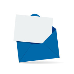 Open envelope with letter - obrazy, fototapety, plakaty