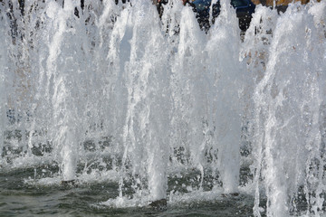 chorros de agua