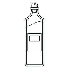 bottle juice fresh healthy outline vector illustration eps 10