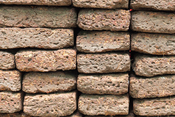 Old brick stacked