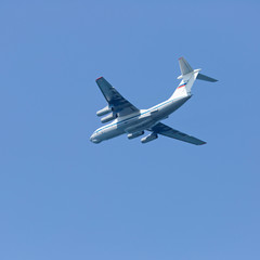 Russian military transport aircraft in fly