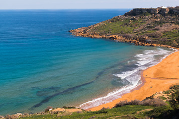 Fototapeta na wymiar Beautiful beach in Malta