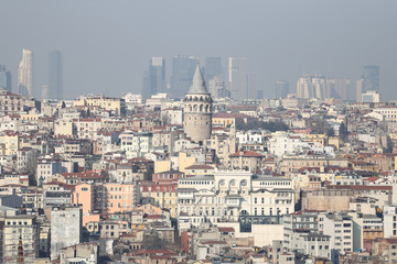 Galata Tower in Istanbul City