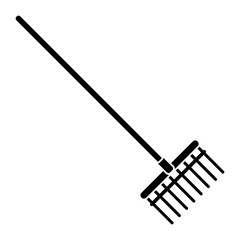 rake agriculture tool pictogram vector illustration eps 10