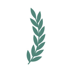 cute garden leafs decoration vector illustration design