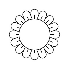 cute sunflower isolated icon vector illustration design