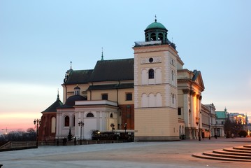 Naklejka premium St. Anne church at Castle square in Warsaw, Poland