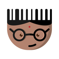 The Indian cartoon character with glasses
