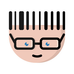 The European cartoon character with glasses