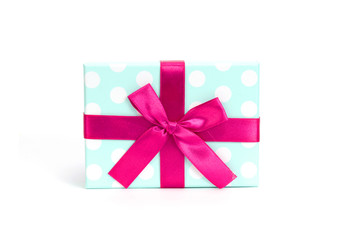 Gift box isolated white background