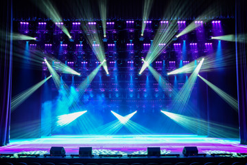 Fototapeta na wymiar Illuminated show stage