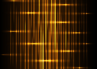 yellow light abstract background, technology background, glowing line abstract background, vector illustration