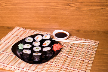 Obraz na płótnie Canvas Home Sushi rolls