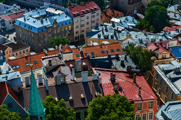 roofs of the old town of Tallinn, Estonia