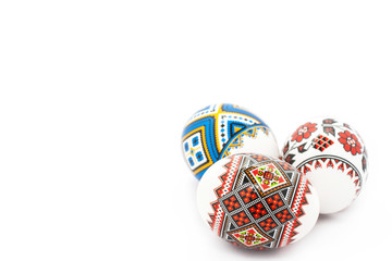 Easter eggs isolated on white background
