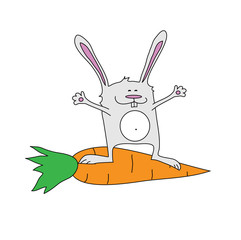 Кролик на морковке © alina_polina