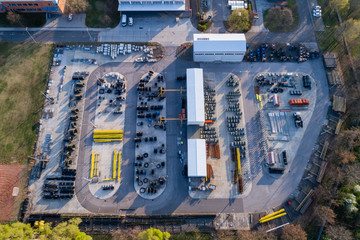 aerial view of cable factory