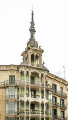 Fototapeta na wymiar Fragment of old building in Barcelona. Spain