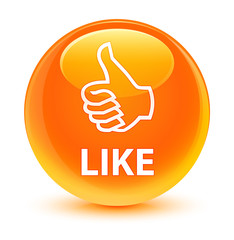 Like glassy orange round button