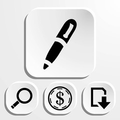 pen icon stock vector illustration flat design