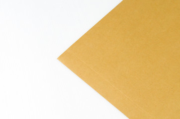 Fototapeta premium Paper texture - brown paper sheet,isolated on white