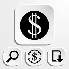 money icon stock vector illustration flat design